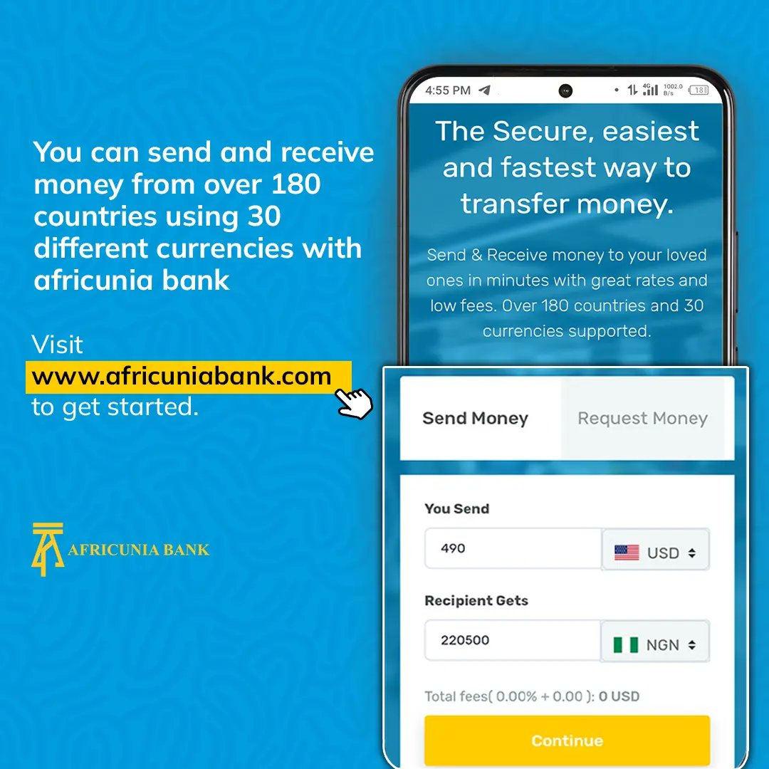 Worry no more about how to transfer money about
Click the link in our bio to get started

#africuniabank 
#AFRUCUNIA