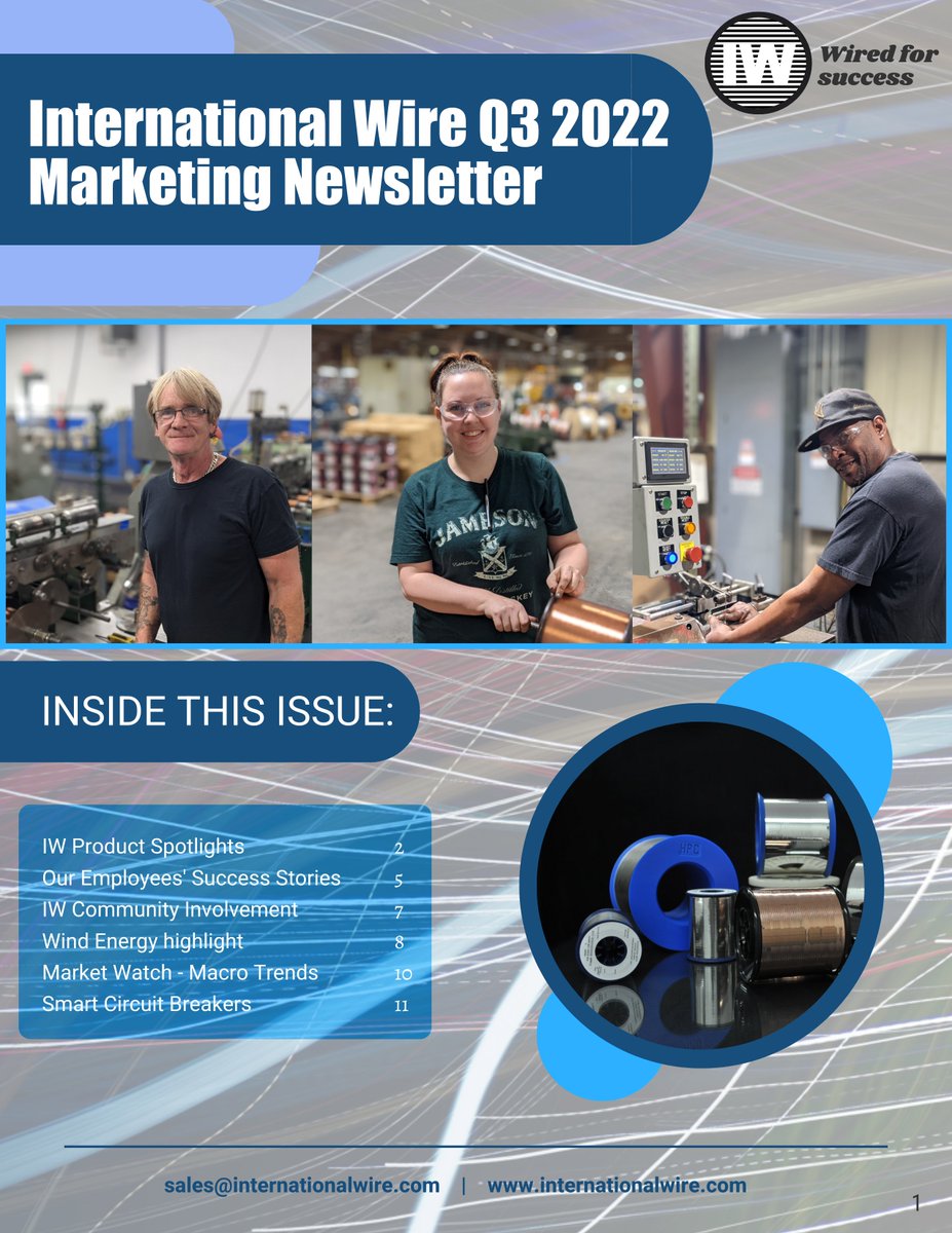 Our Q3 2022 Marketing Newsletter is here! Read our latest news:
internationalwire.com/wp-content/upl…
#iwg #internationalwire #copper #theworldiswired #wiredforsuccess #wiremanufacturer