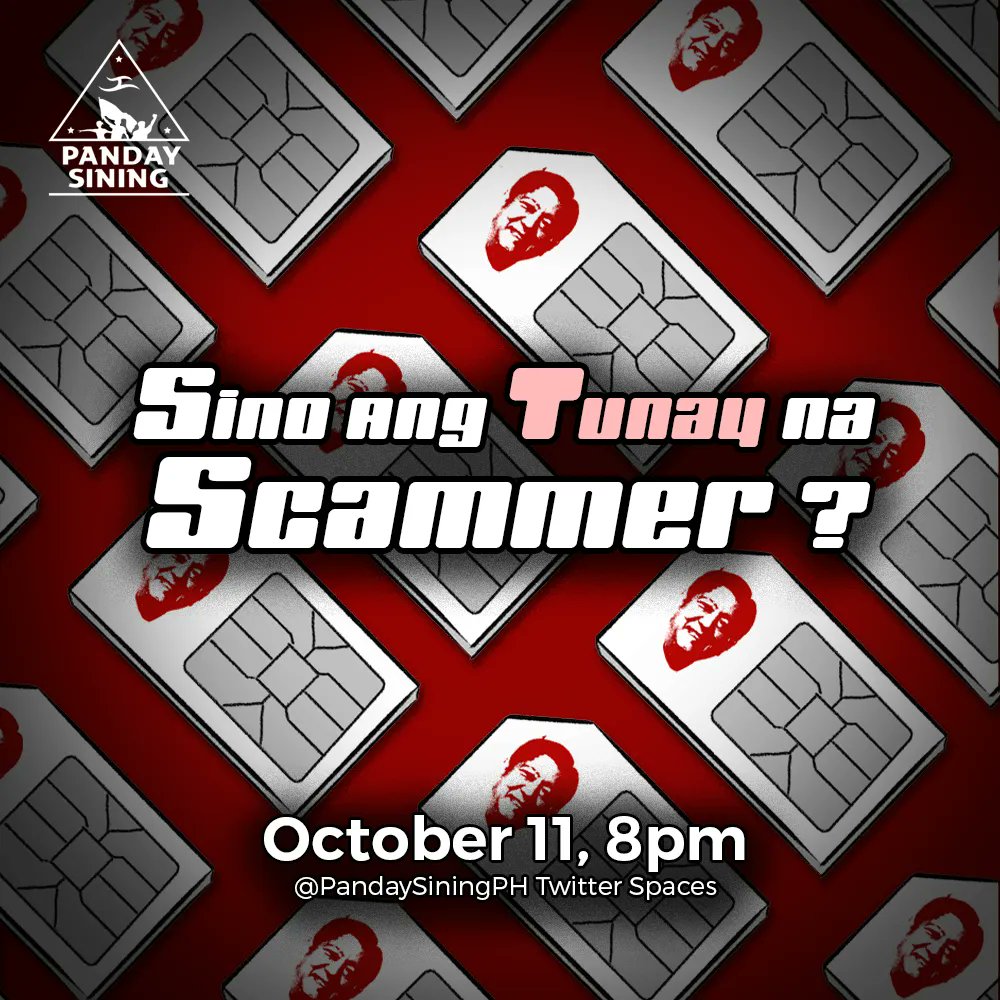 PandaySiningPH's tweet photo. Congratulati0ns! Ikaw ay Napili na manal0 ng bag0ng kaalaman tungkol sa SIM Card Registration Act!
Naka-jackp0t ka nga ba sa pagpasa ng batas na it0? Tune in sa'ming Twitter Spaces bukas, Oct 11, 8PM.
#VetoSIMCardReg
#RejectSIMCardReg https://t.co/0i47ckiWmw