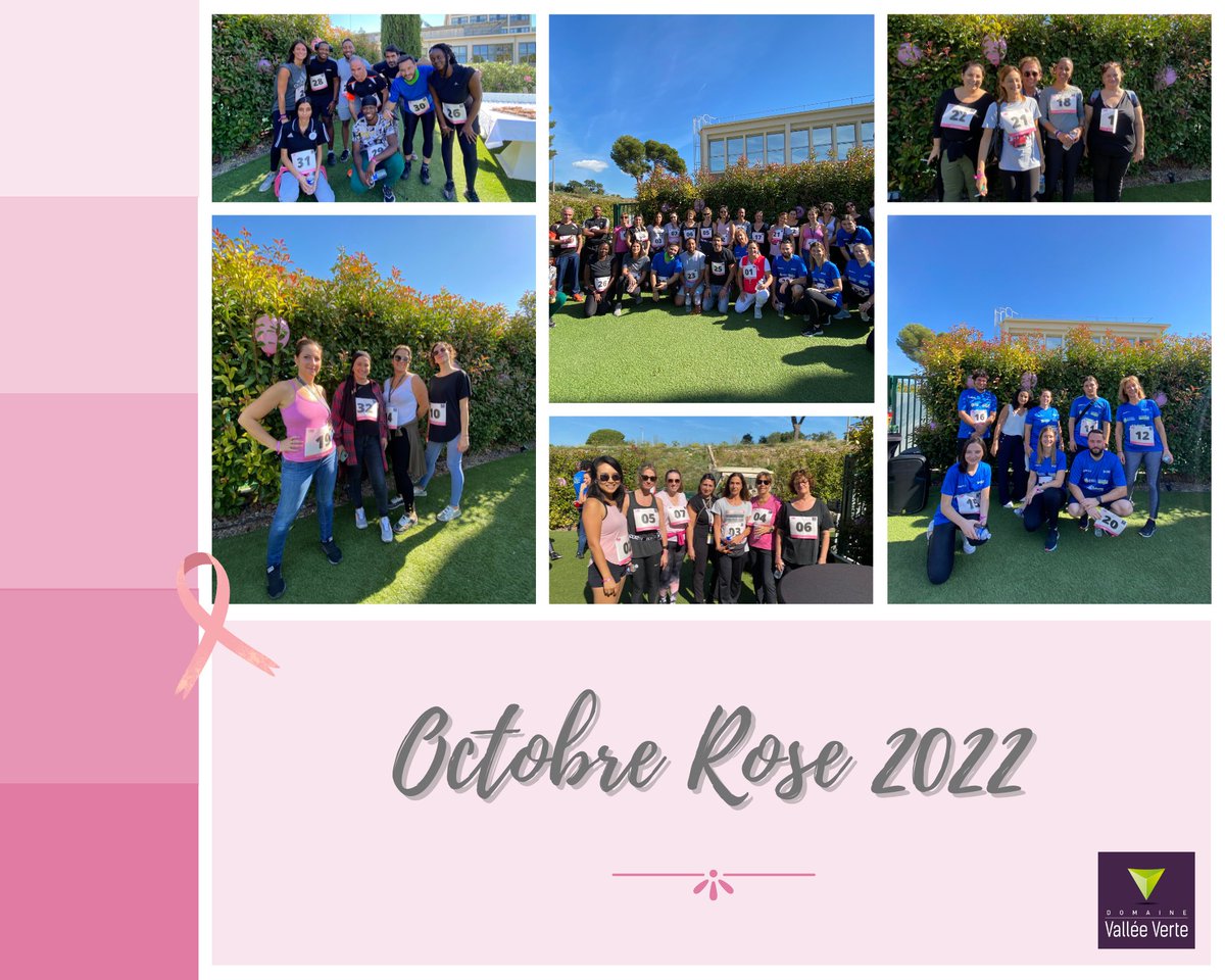 #OCTOBREROSE2022 Comme chaque année, le mois d’octobre est consacré à la #luttecontrelecancer du sein. Nous avons organisé, pour la première fois au #DomaineValléeVerte , une course solidaire. Une quarantaine de collaborateurs se sont mobilisés pour contribuer à cette cause.💗