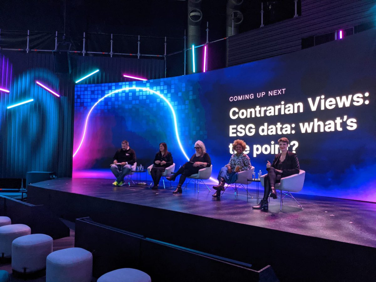 yaelrzn's tweet photo. Fascinating conversation, thank you @Sibos conference #Innotribe.
Contrarian views, ESG data: what’s the point?
w/ @GhelaBoskovich @Gehanam @dataphilosopher and Sarah Sinclair.
#ESG #sustainability https://t.co/PL6Lma3ieC