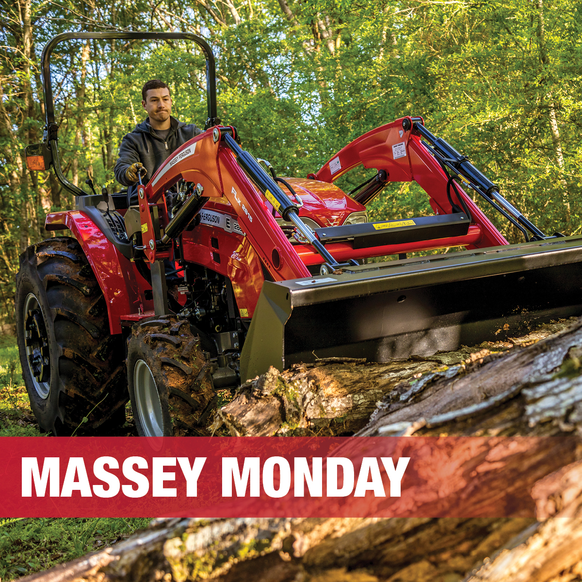 AgEquipment's tweet photo. It’s #MasseyMonday! With fall chores making you even busier, you need a reliable tractor that can check off every task in a timely manner. Stop in today and apply for 0% financing for 60 months on the Massey Ferguson 2800 E Series tractor. https://t.co/50GXzam2bH