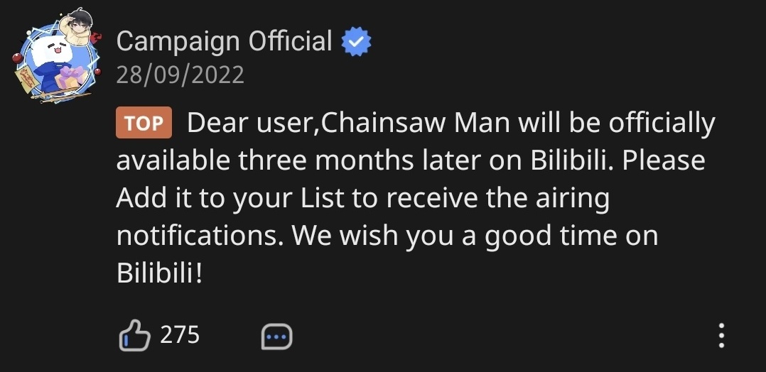 cursedevills's tweet photo. Penanyangan Chainsaw Man di Indonesia https://t.co/gIZV2MXLhL