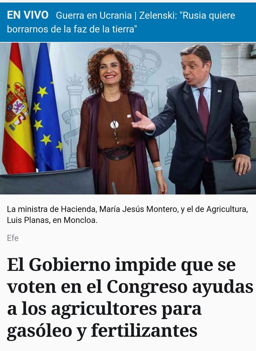 JuanviPalleter's tweet photo. Gracias por tu ayuda presi. 
Ministros 4 (% subida sueldo) 
Agricultores 0 patatero. https://t.co/8l3aHZPN4g