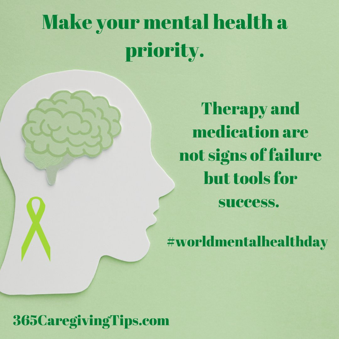 365CareTips's tweet photo. Your mental health is as important as your physical health. Reach out for help when you need it. Therapy and medication are not signs of failure but tools for success. #worldmentalhealthday #caregiving https://t.co/Z6OjbfS6mp