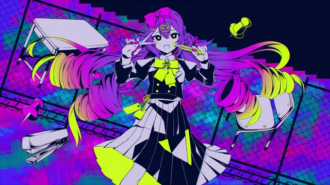 BΣretta Crossrainさんの『バグ』MVイラストを描かせて頂きました📌✂
よろしくお願いします～!
https://t.co/3zRM00qBkk 