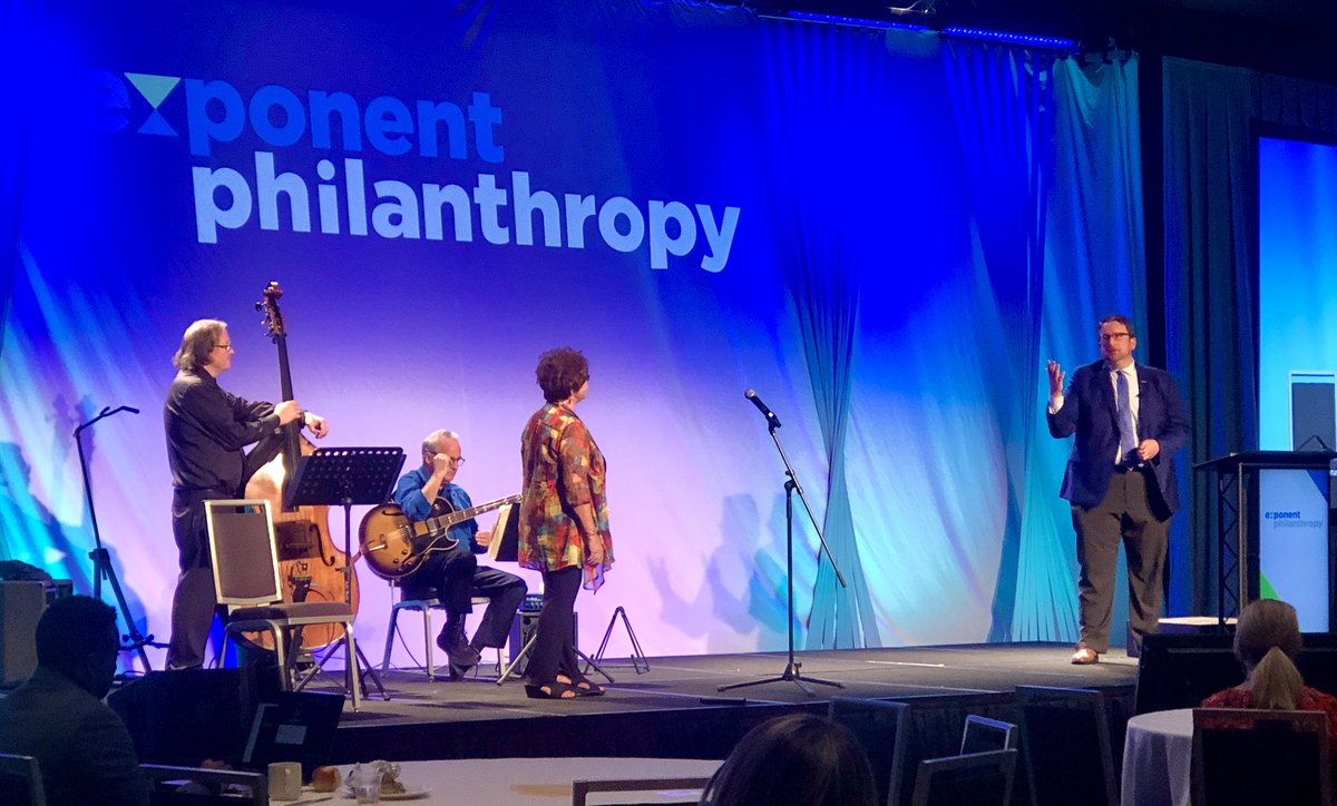 What a great way to kick off the <a href="/exponentphil/">Exponent Philanthropy</a> #exponentconference22 - some jazzy music to set the mood. Very excited to be at an in-person event!