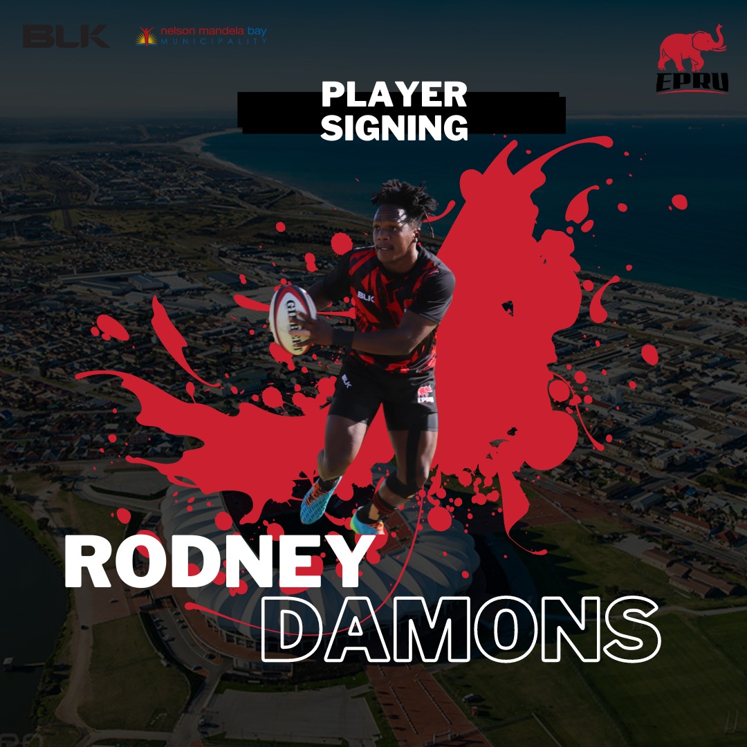 EP_Rugby1's tweet photo. New Signing!!!

SPORO! 

Rodney Damons has signed with @EP_Rugby1

We are excited to have this versatile and talented young winger sign with us for another year. We are hopeful that his lightning quick feet will result in many tries for the Elephants for the upcoming year!
#EPRU https://t.co/pOwEX7JDgW