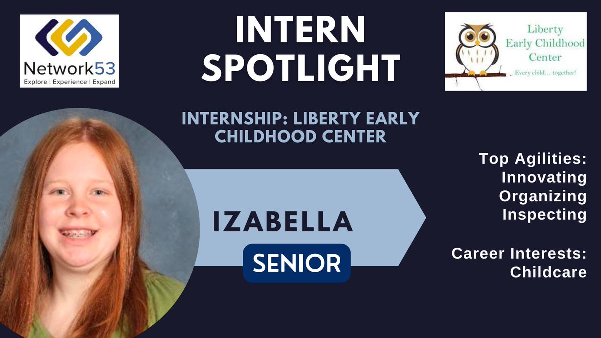 LNEagles_CarNav's tweet photo. More #Network53 #InternSpotlights! Carson is learning about physical therapy and Izabella is exploring the world of early child care.
Big thanks to
@select_pt & @Liberty_ECC for their #community partnerships!
@LPStheadvance
#plus1
@DeBruceFound https://t.co/bo4H71uh7m
