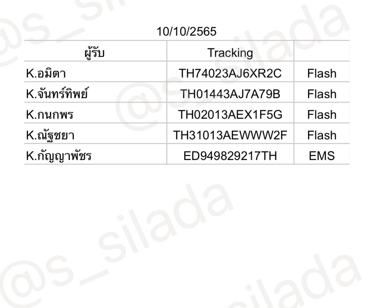 s_silada's tweet photo. เลขพัสดุรอบจัดส่งวันที่ 10/10 ค่ะ
ลค.ทาง shopee มีนจัดส่งแล้วนะคะ
เลขแท็กในแอปส้มได้เลยค่ะ😁😁
#trackingmiin https://t.co/telMUAVgpN