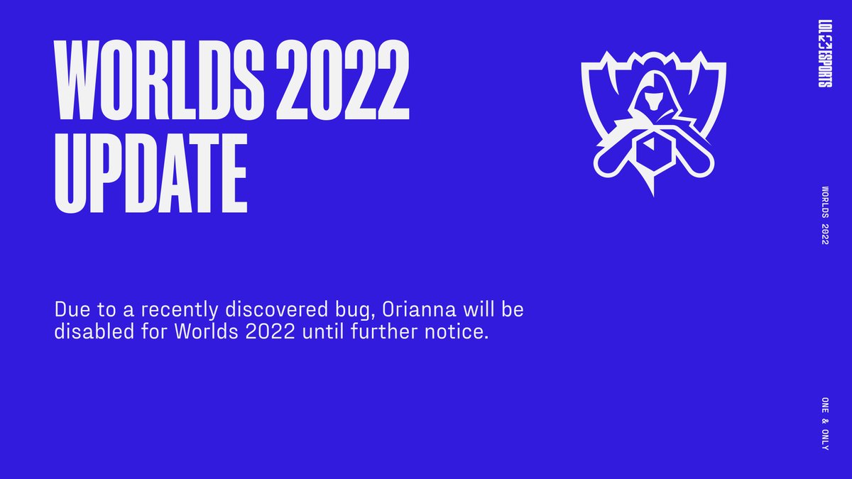 #Worlds2022 Update: