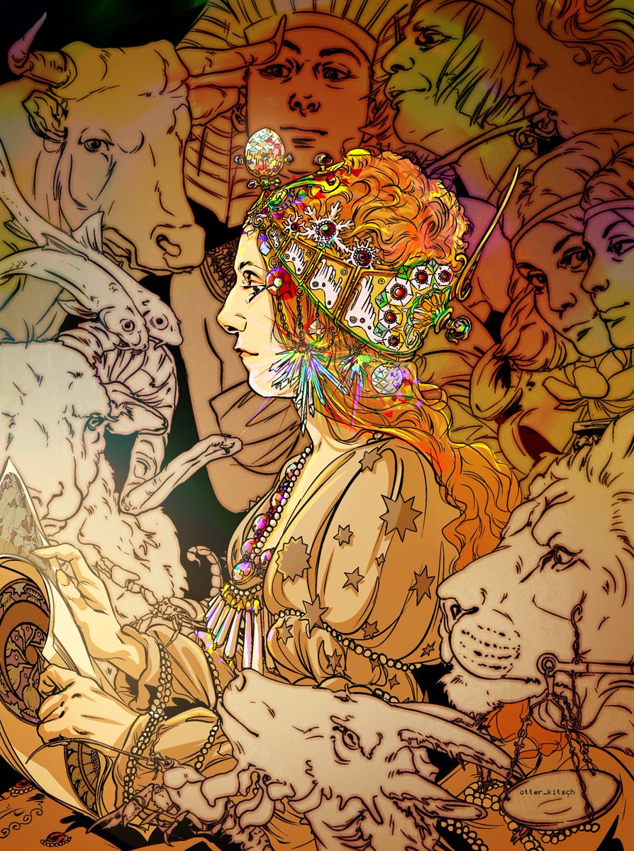 KitschOtter's tweet photo. mucha's redraw challenge
#artnouveau #alphonsemucha https://t.co/MhL5lsLAS5