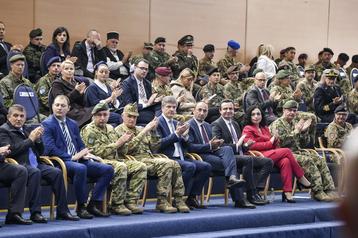 albinkurti's tweet photo. .@NATO #KFOR's contribution to peace &amp; security in Kosova is indispensable. Had the pleasure of participating in the Change of Command ceremony today. Our cooperation w/ Maj. Gen. Kajári was great, &amp; we look forward to working w/ Maj. Gen. Ristuccia in meeting new challenges. https://t.co/d9P2OqtRW4