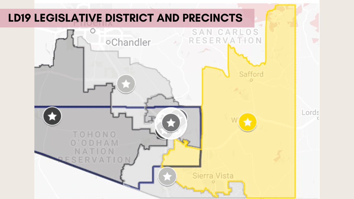 PimaDems's tweet photo. Where is Legislative District 19? East part of #GreenValley, #Vail, #SierraVista, #Benson, #Tombstone, #Wilcox, #Safford, #SanSimone, #Sonoita and #Elgin. Who is running in LD19? @SandaClark4AZ. Vote early, vote your whole ballot! https://t.co/ARLGyVIlfE