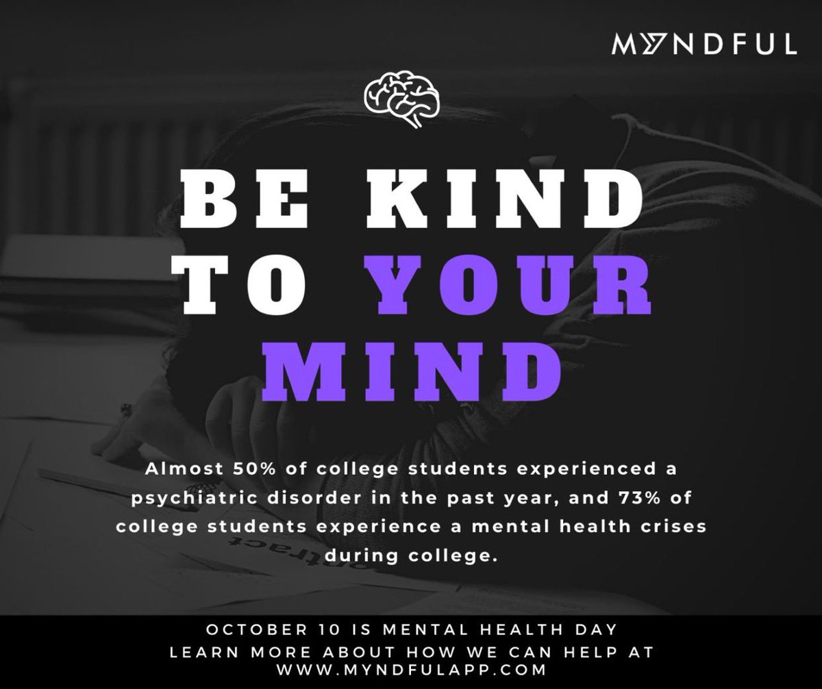 Myndfulapp's tweet photo. Let's continue removing barriers to care, promoting inclusive support, and spending time doing what makes us happy.  #mentalhealth #inclusivewealth #college #students #mentalwealth https://t.co/ceTYhATuY4