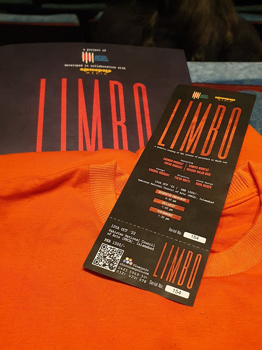 TalhaShakil2000's tweet photo. All set for #Limbo by @OLompoa with #justiceprojectpakistan! @hamza88998 https://t.co/PGXKGbJ29c