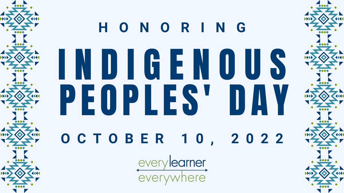We invite you to join us in celebrating #IndigenousPeoplesDay &amp; recognizing the resilience &amp; #diversity of Indigenous Peoples in the US. We promote including #Indigenous perspectives &amp; encourage #students to advocate for Indigenous Peoples' in their school, city, state &amp; beyond.