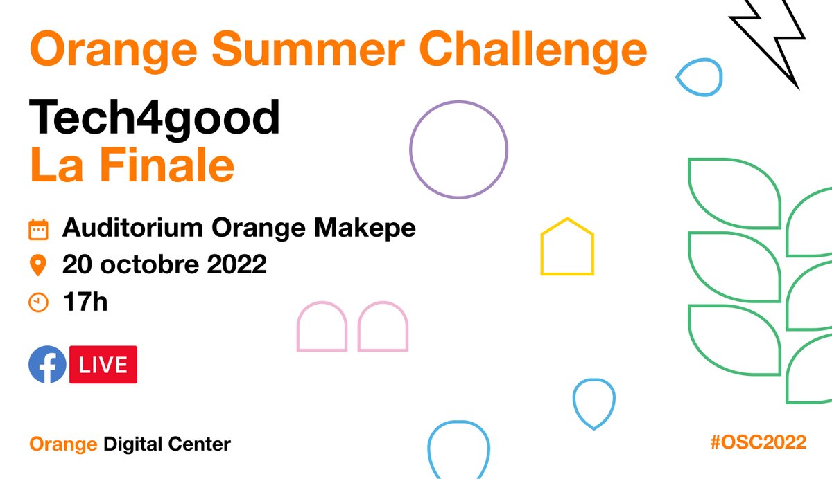 Orange_Cameroun's tweet image. 24 étudiants ont pu participer à la 2e édition d’#OrangeSummerChallenge et ainsi créer des solutions innovantes sur la thématique #Tech4good

Qui seront les vainqueurs de cette édition ?
Rdv le 20 octobre en live sur la page Facebook d&apos;Orange Digital Center dès 17h⏰

#OSC2022