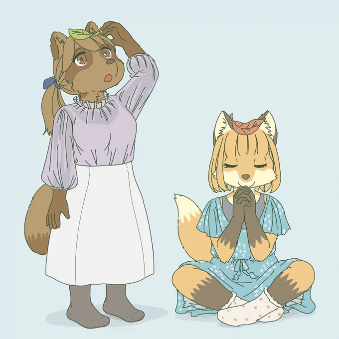 化けたいタヌキとキツネ 