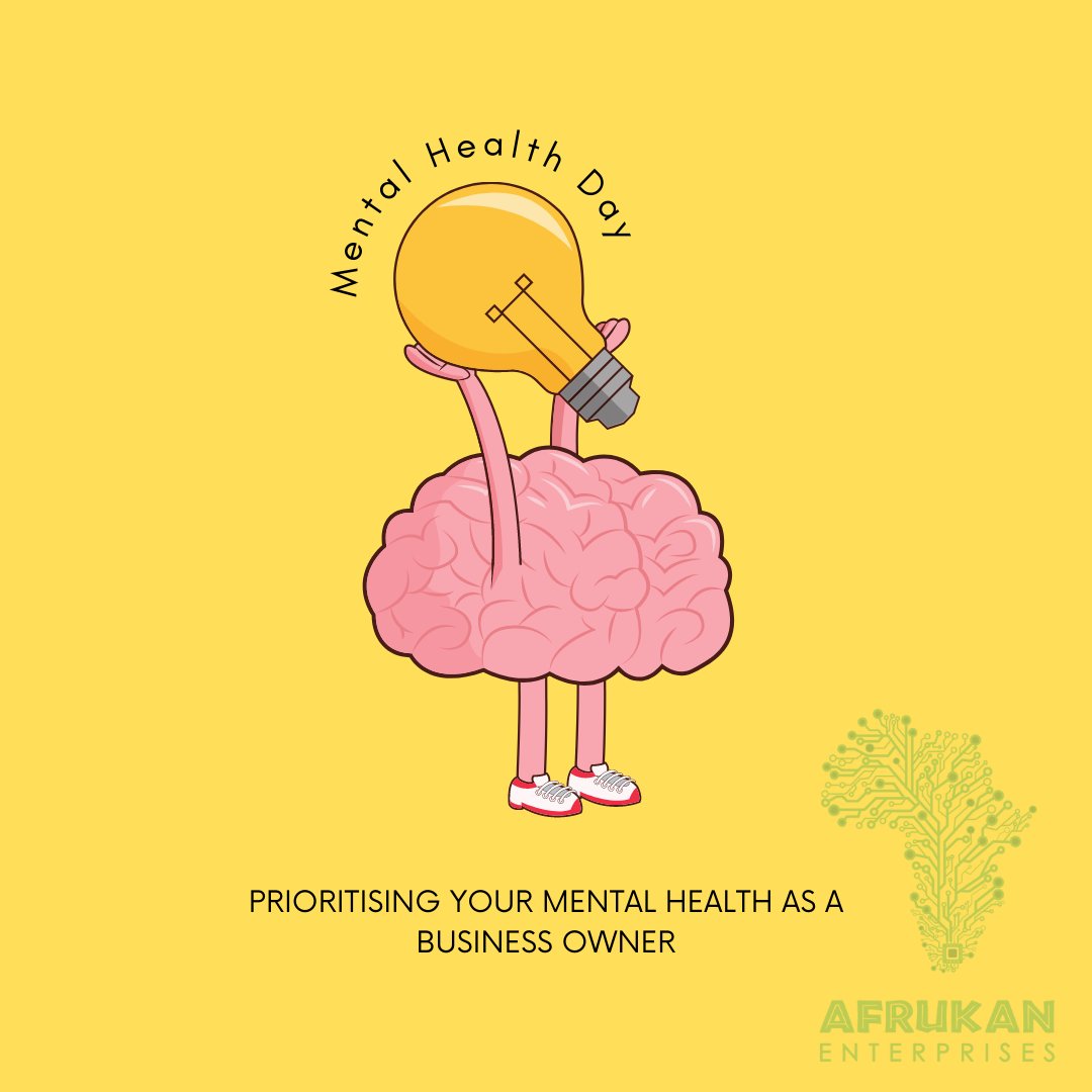 Afrukan_Digital's tweet photo. If you don't prioritize your physical and mental health and take care of yourself first, you will eventually burn out. This burn out could last for months or years, effectively ending your business.
Know when to take breaks and outsource help

#smallbusiness #mentalhealthday https://t.co/JFq1LjZv2i