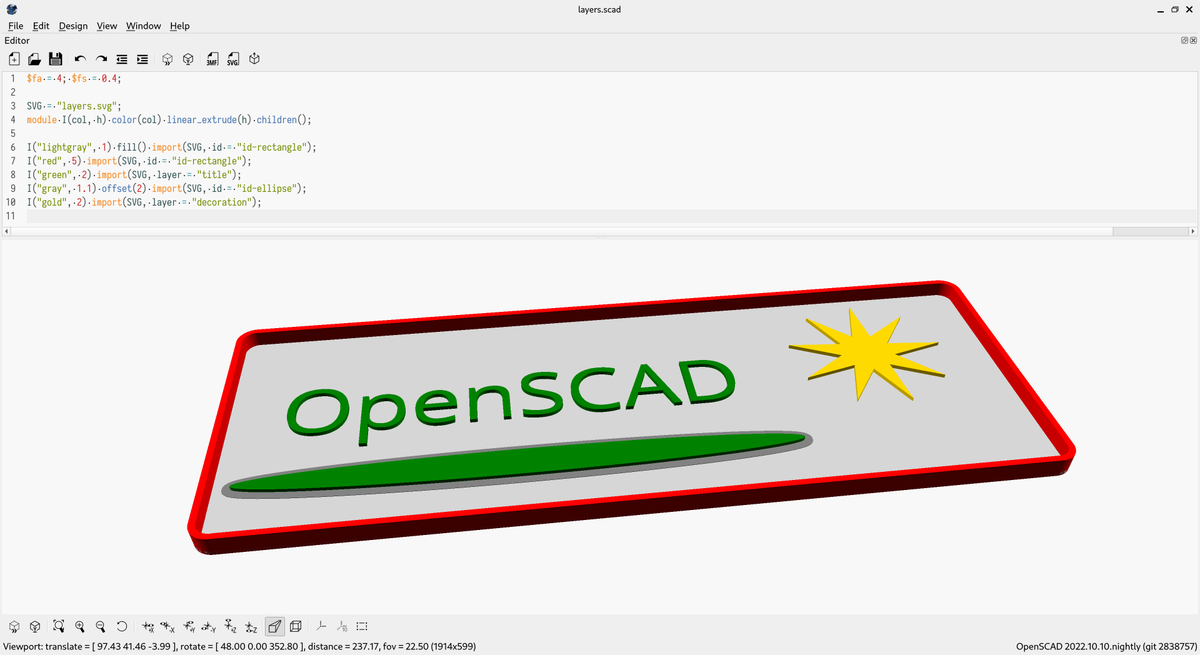 OpenSCAD tweet media