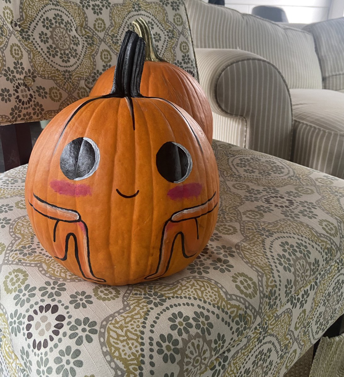 imnotcallie's tweet photo. My @titsay inspired pumpkin!! 🥹🫡 https://t.co/o3vLnYpF8C