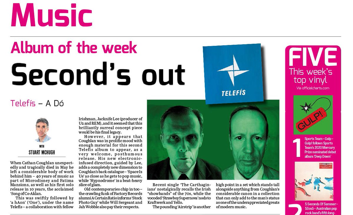 TelefĂs (@telefis1961) on Twitter photo McHuge thanks to <a href="/stuartmchugh/">Stuart McHugh</a> for his excellent review in the Northern and Scottish papers this weekend, most appreciated! <a href="/jacknifelee/">Jacknife lee</a> <a href="/acrmcr/">A Certain Ratio</a> <a href="/realjahwobble/">Jah Wobble</a> <a href="/seanohaganmusic/">Sean O'Hagan</a> <a href="/Will_Fuzz/">Will Sergeant</a> <a href="/DimpleDiscs/">Dimple Discs Peckham</a> Stream anytime at: ffm.to/telefis2digi đź’š McHuge thanks to <a href="/stuartmchugh/">Stuart McHugh</a> for his excellent review in the Northern and Scottish papers this weekend, most appreciated! <a href="/jacknifelee/">Jacknife lee</a> <a href="/acrmcr/">A Certain Ratio</a> <a href="/realjahwobble/">Jah Wobble</a> <a href="/seanohaganmusic/">Sean O'Hagan</a> <a href="/Will_Fuzz/">Will Sergeant</a> <a href="/DimpleDiscs/">Dimple Discs Peckham</a> Stream anytime at: ffm.to/telefis2digi đź’š