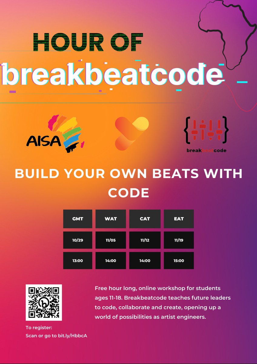 YaziAcademy's tweet image. Join us for the hour of #breakbeatcode Africa. Register now: bit.Ly/HbbcA
