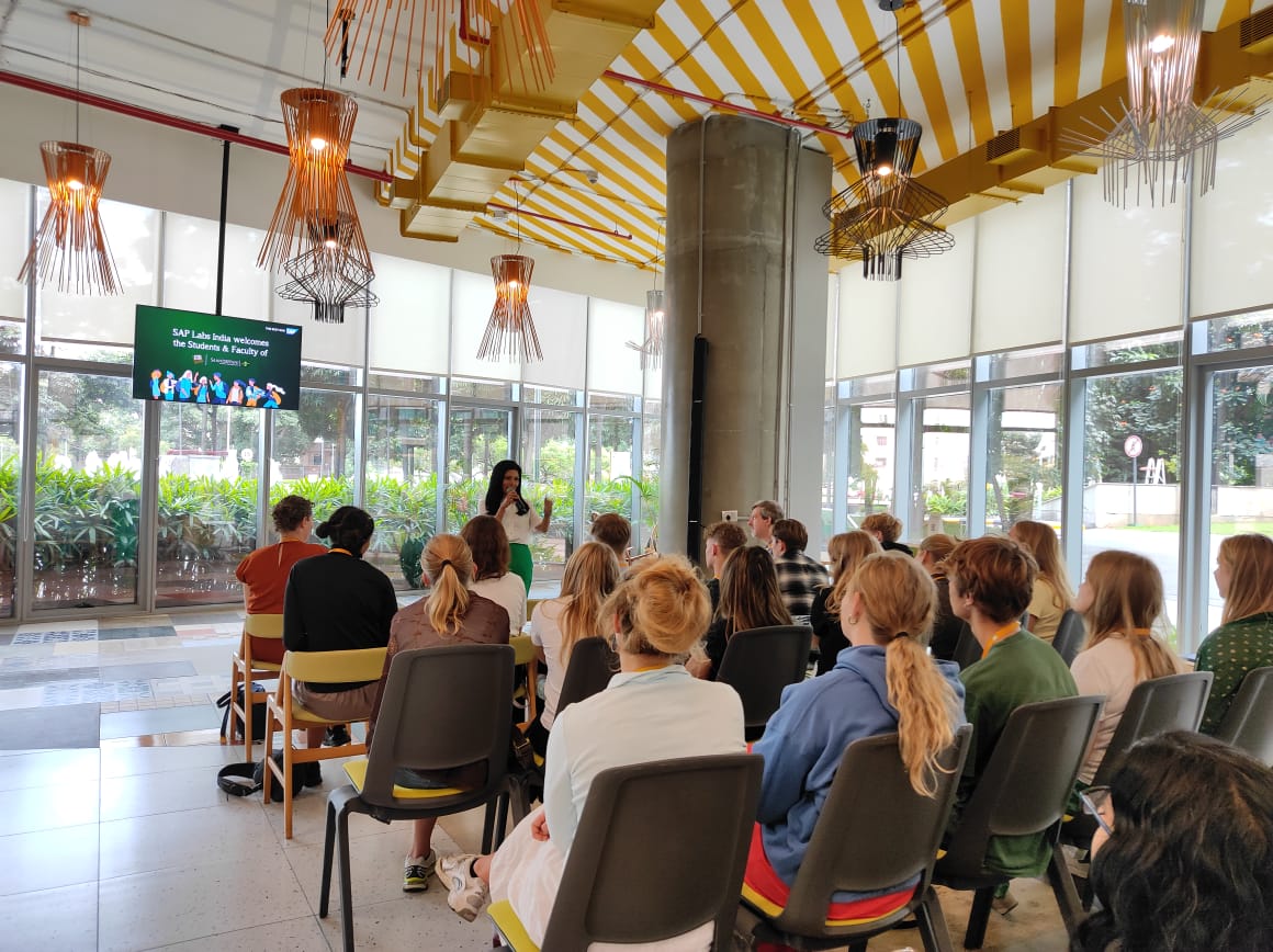 Led by SVP &amp; MD <a href="/gangadharansind/">Sindhu Gangadharan</a>, 'REACH' an academia program at SAP Labs India hosted students and faculty of Rysen Steen gymnasium and Saandeepani Academy. 
It was an insightful session around understanding values, contributions and reimagining the world together using tech.