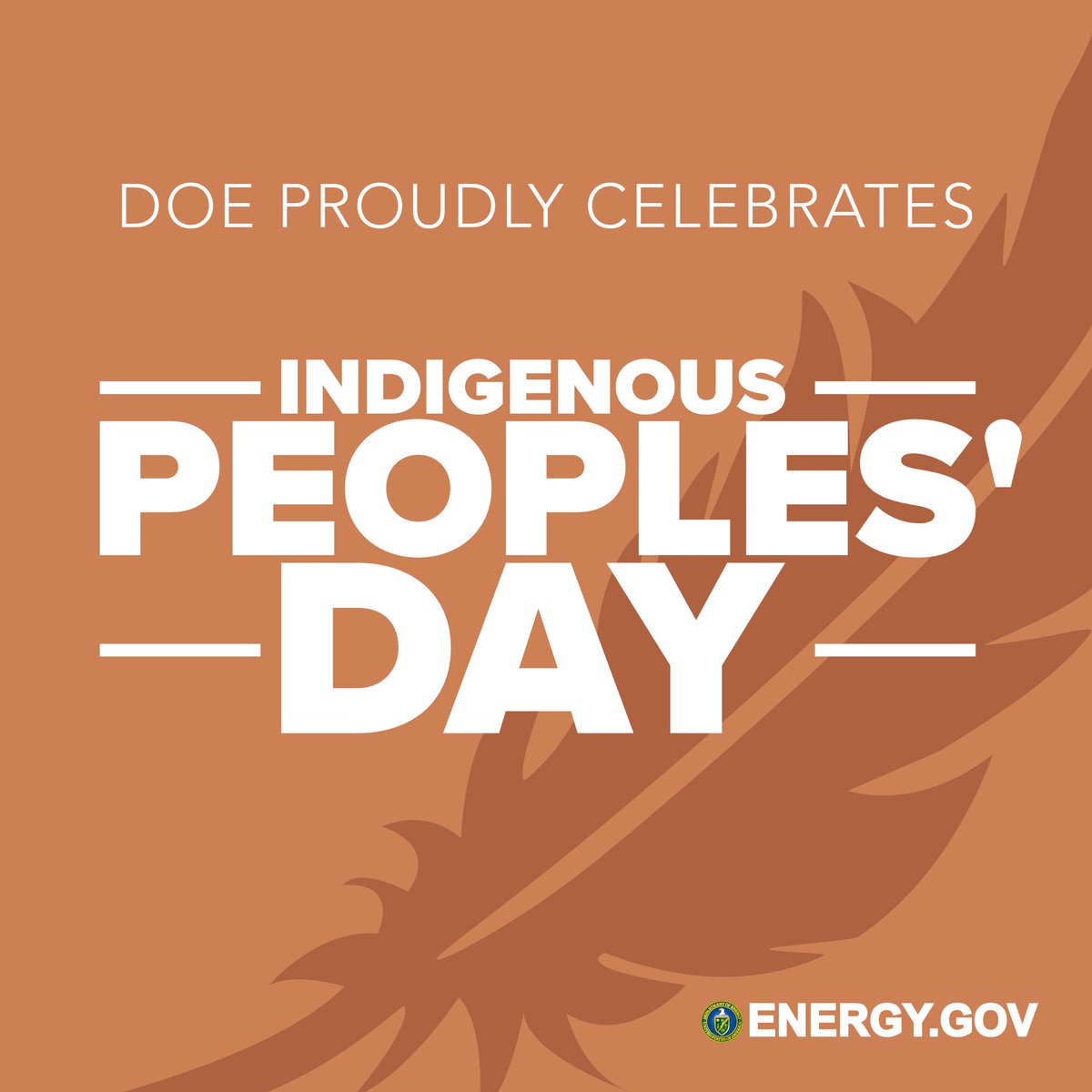 This Indigenous People's Day, we recognize the contributions Tribal communities have made throughout history. We honor their resilience, and their strength. Together we will chart an inclusive and just path forward to a prosperous clean energy future for all.