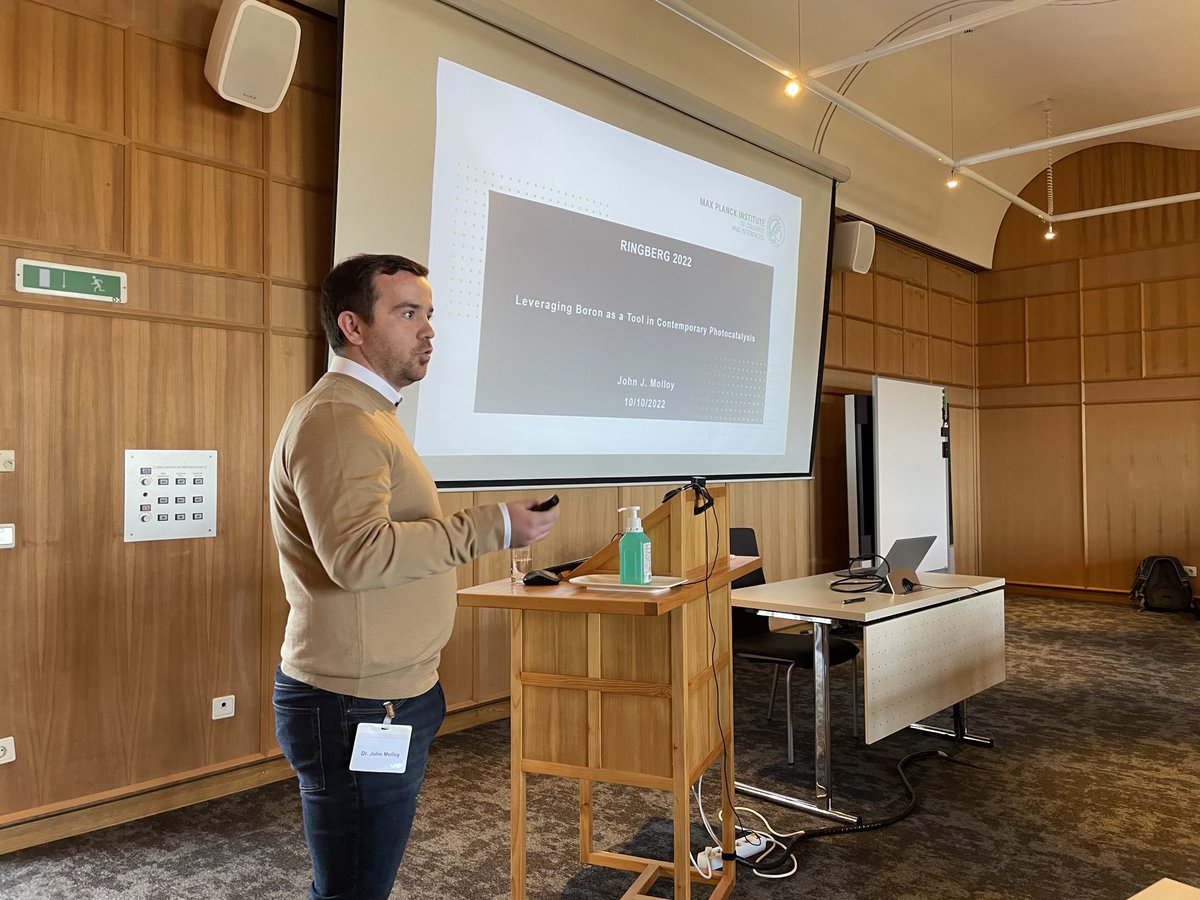 peterseeberger's tweet photo. ⁦John Molloy ⁦@Johnjmol⁩ presented his first lecture on work from his independent research ⁦@BioMolSys⁩ ⁦@MpiciPotsdam⁩ - very impressive showing and off to a fast start following superb Postdoc work ⁦@GilmourLab⁩ https://t.co/iDOIVX25F2