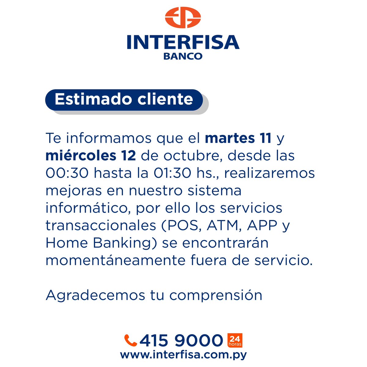 Interfisabanco's tweet photo. #COMUNICAMOS https://t.co/Me5nbqzeaX