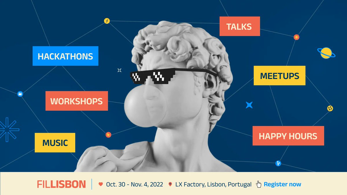 Not only will #FILLisbon have insightful and engaging talks from some of the most brilliant minds in web3…. It will also have music and happy hours! 🎶🍹 Register now and come join in on the fun: fil-lisbon.io/register-now/