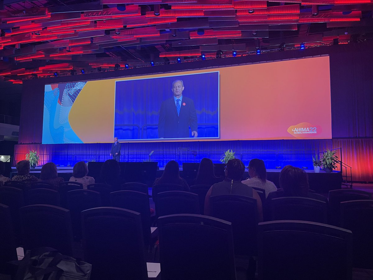 Enjoying the President’s Address at AHIMA22! <a href="/TimJKeough/">Tim Keough</a> <a href="/AHIMAResources/">AHIMA</a>