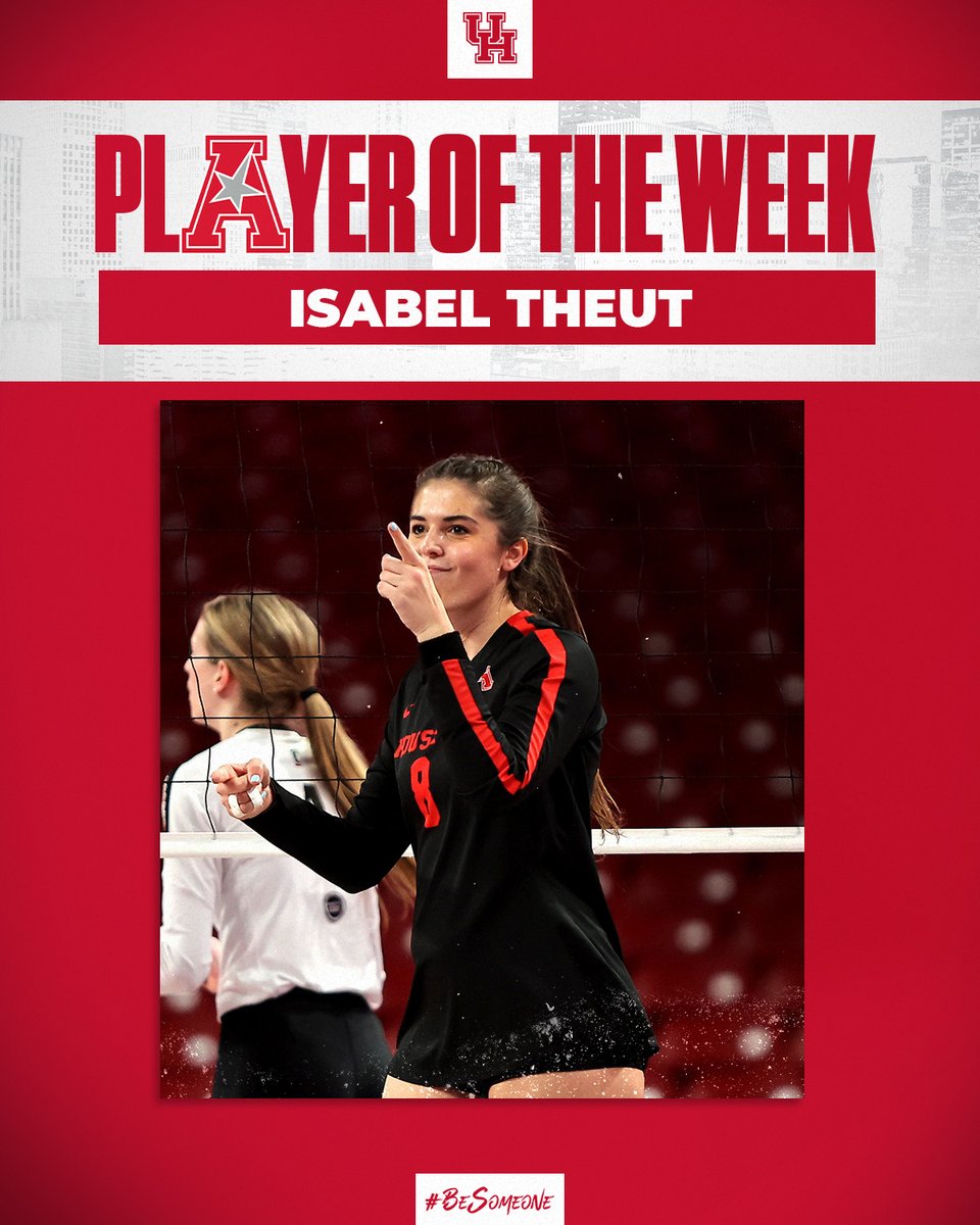 After helping lead the way in our win against No. 23 UCF, Isabel Theut is conference player of the week!

#BeSomeone