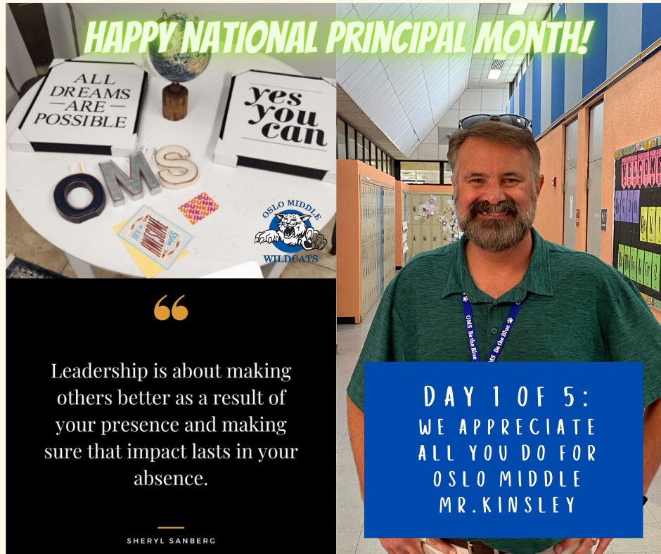 Checkout our Daily Appreciation this Week for National Principals Month! 8th Grade sponsored today by "Bossing Up!" <a href="/CraigKinsley1/">Craig K</a> Office.  Stay Tuned this is going to be an  EXCITING  WEEK!!!! #MrKinsleyisthebest!  #webelieveinblue @IRCSchools @SDIRC_SUP