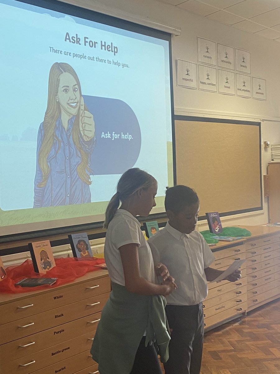 CarrfieldPA's tweet photo. Carrfield acknowledged world mental health day today by wearing green. We also shared what we can do if we need to talk to someone. Our newly appointed school council chair and vice chair introduced a worry box system in all our classrooms. #WorldMentalHealthDay #oktoaskforhelp https://t.co/ig0H1meRuV