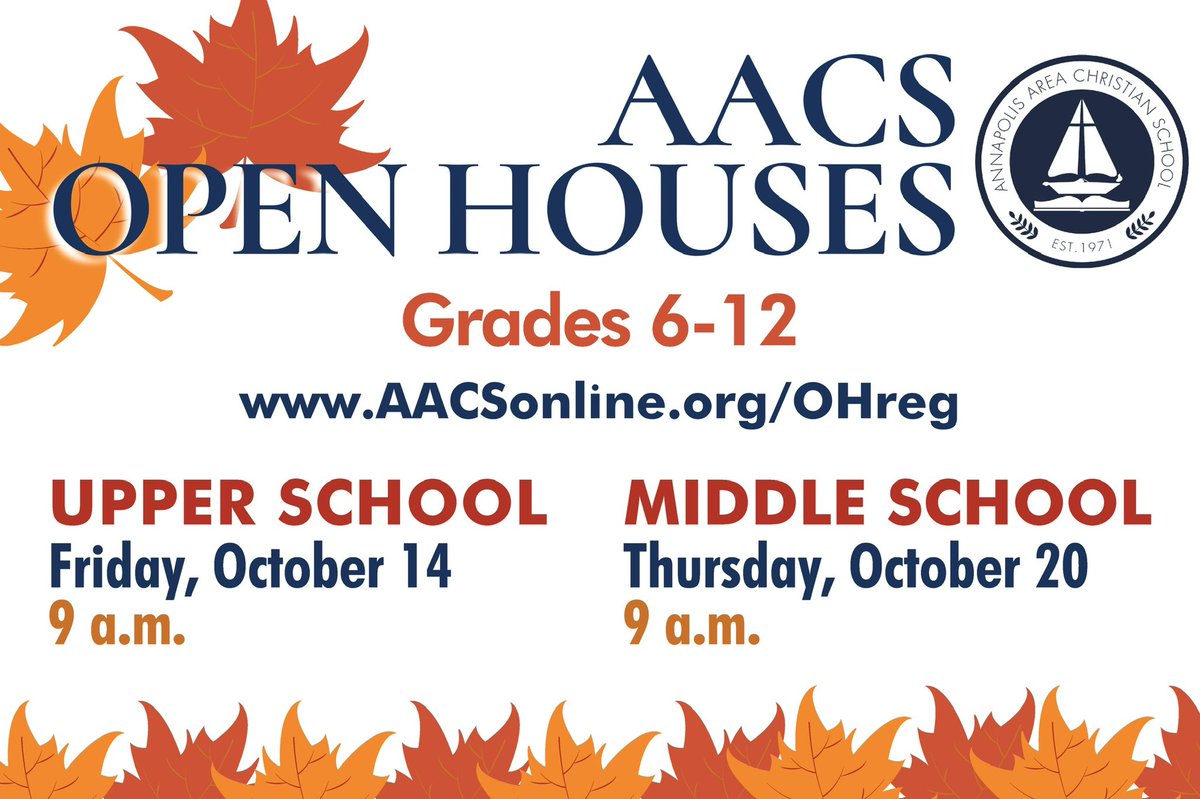 Thinking about #christianeducation? Our mission is to equip tomorrow’s godly leaders and thinkers.  Why not see for yourself why parents are choosing Annapolis Area Christian School for their children. #christianschools Register: aacsonline.org/OHreg