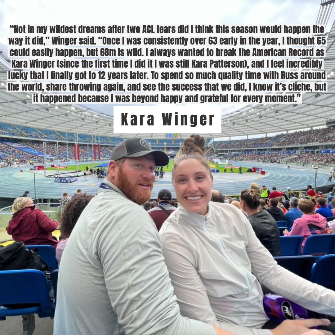 Domsmith_news's tweet photo. Kara Winger accomplished incredible things in her final season, and she had fun doing it. Read more about Kara's wonderful journey this season that was built on enjoying every moment: 
https://t.co/wIZ5gU1dFr

#javelin #Haywardmagic #trackandfield 
@athletebizusa @trackbarn https://t.co/CjuXAuTJkn