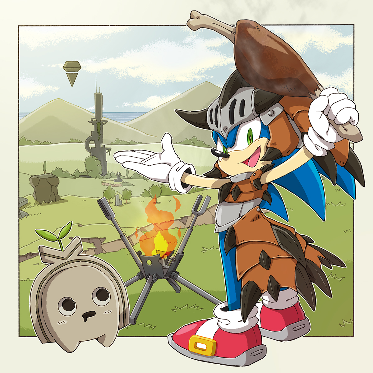 ソニック 「Time to get cooking! DLC is coming to So」|Sonic the Hedgehogのイラスト