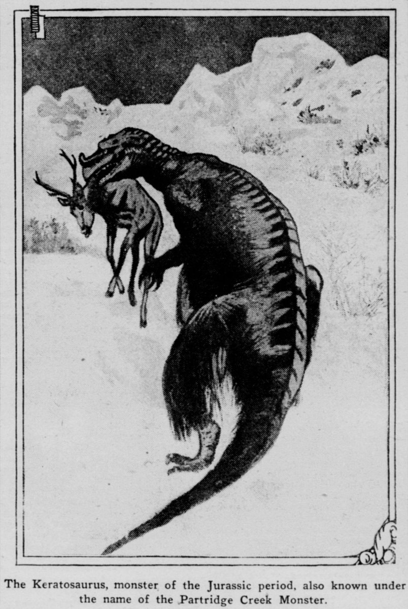 PREHISTORIC BEAST SEEN. Alaska. 1928. "Giant saurian of arctic emerges.. as big as ten elephants