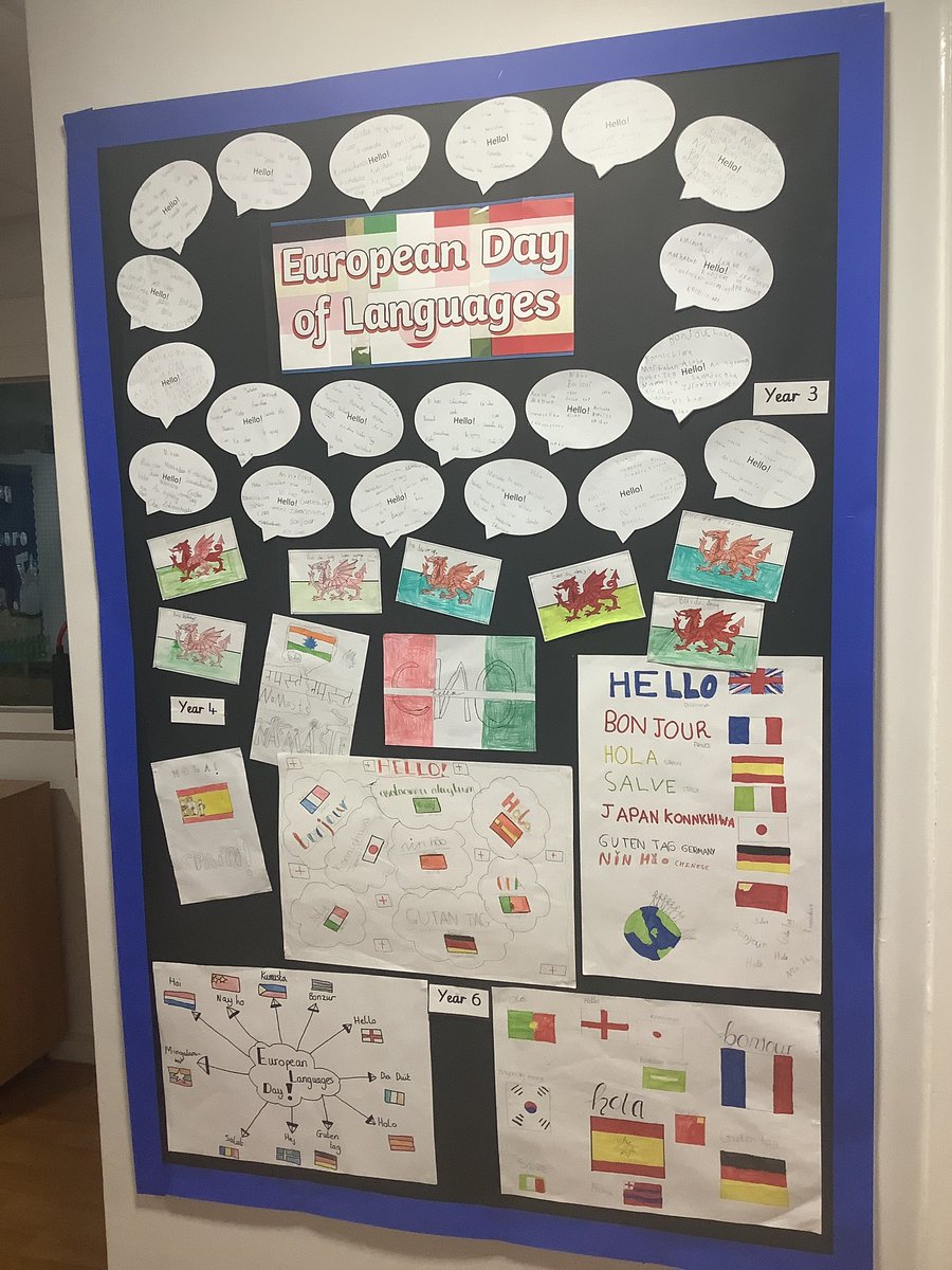 MFLwithMrsM's tweet photo. We celebrated European Day of Languages last week at St Thomas’ celebrating languages spoken in Europe and languages spoken around the World. #europeandayoflanguages #mfltwitterati #celebratinglanguages @StThomasCofE 🦋 https://t.co/7l8tPPjkAe