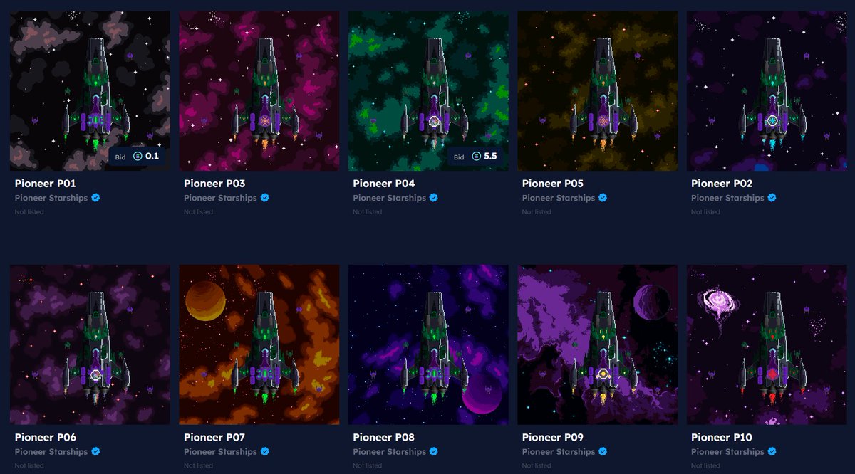 SpaceRoyalenft's tweet image. The Empress is looking to the stars and plans to send her fleet of 13 Pioneer starships to each of the known galaxies in a last-ditch attempt to save her people.  

The question remains, should we stay and fight for our world or do we explore new ones? 

#comingsoon #Solana