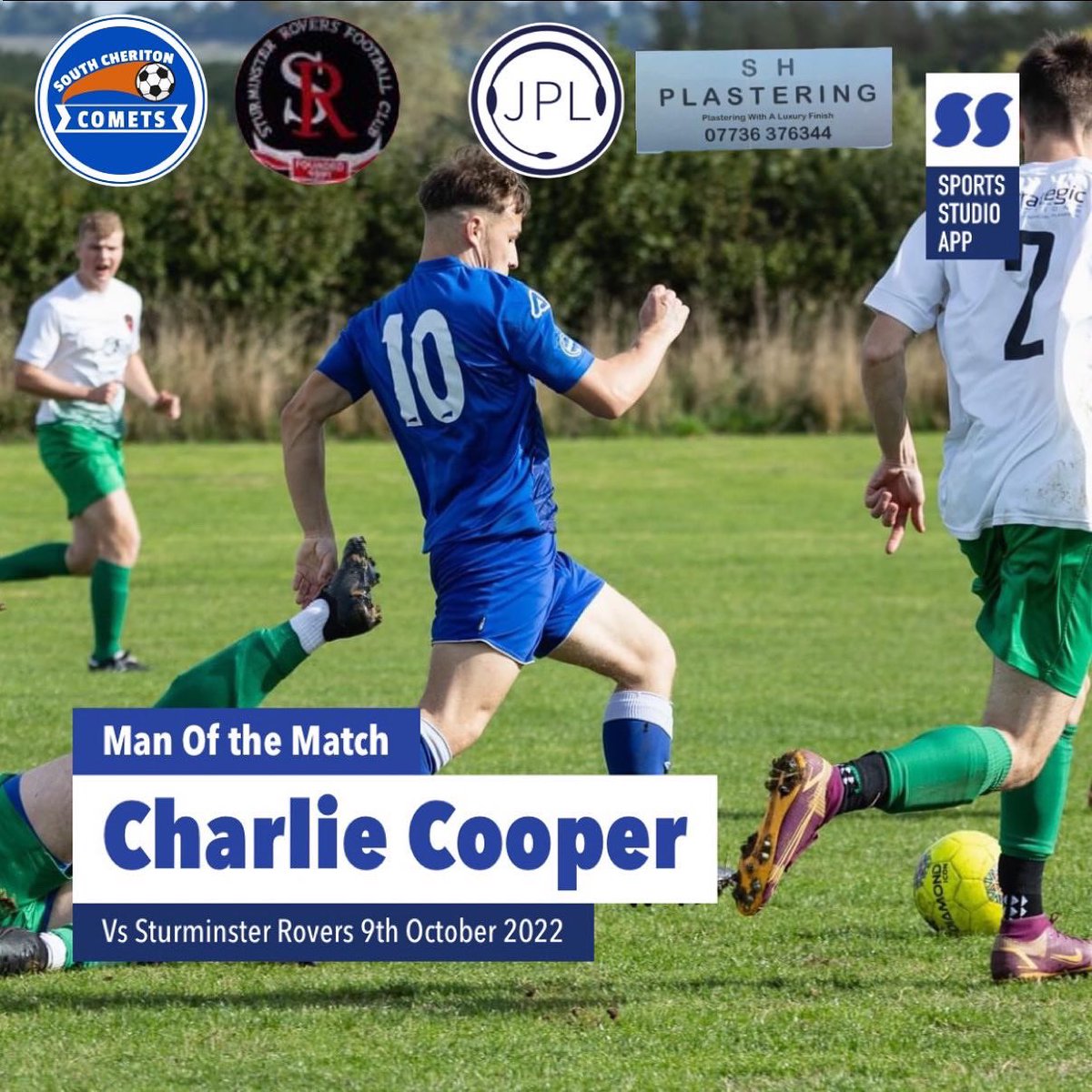 South Cheriton Comets 2-2 Sturminster Rovers.

A feisty affair ended in a draw with comets coming from behind twice against a 10 men Rovers.

Goals from <a href="/IwanRhysWalters/">iwan</a> and <a href="/JordanAJlynk/">Jordan A.J Lynk</a> 

MOM Charlie Cooper for another energetic display

DOD <a href="/IwanRhysWalters/">iwan</a> for missing a pen💫
