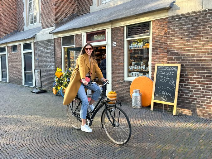 Turns out Amsterdam has a lot of bikes and a lot of cheese so I guess I&rsquo;m never going home. https://t