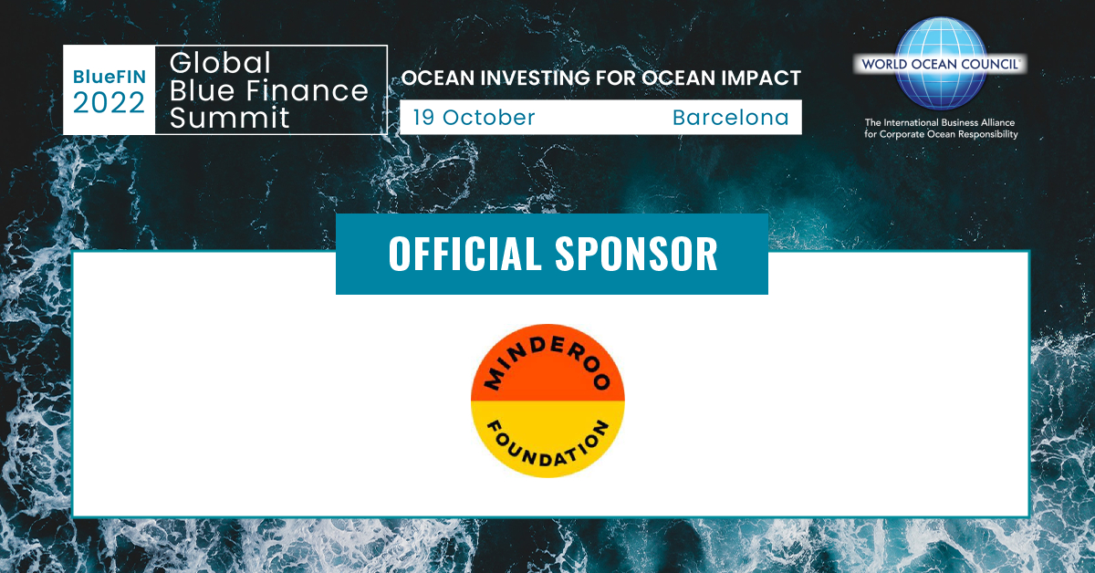 Thank you to Minderoo Foundation for sponsoring BlueFIN 2022. @Minderoo seeks scalable solutions to global problems, with initiatives like Flourishing Ocean and Fire & Flood Resilience. Connect with leaders in #ocean philanthropy at BlueFIN: bit.ly/3OsTz4C #BlueFinance