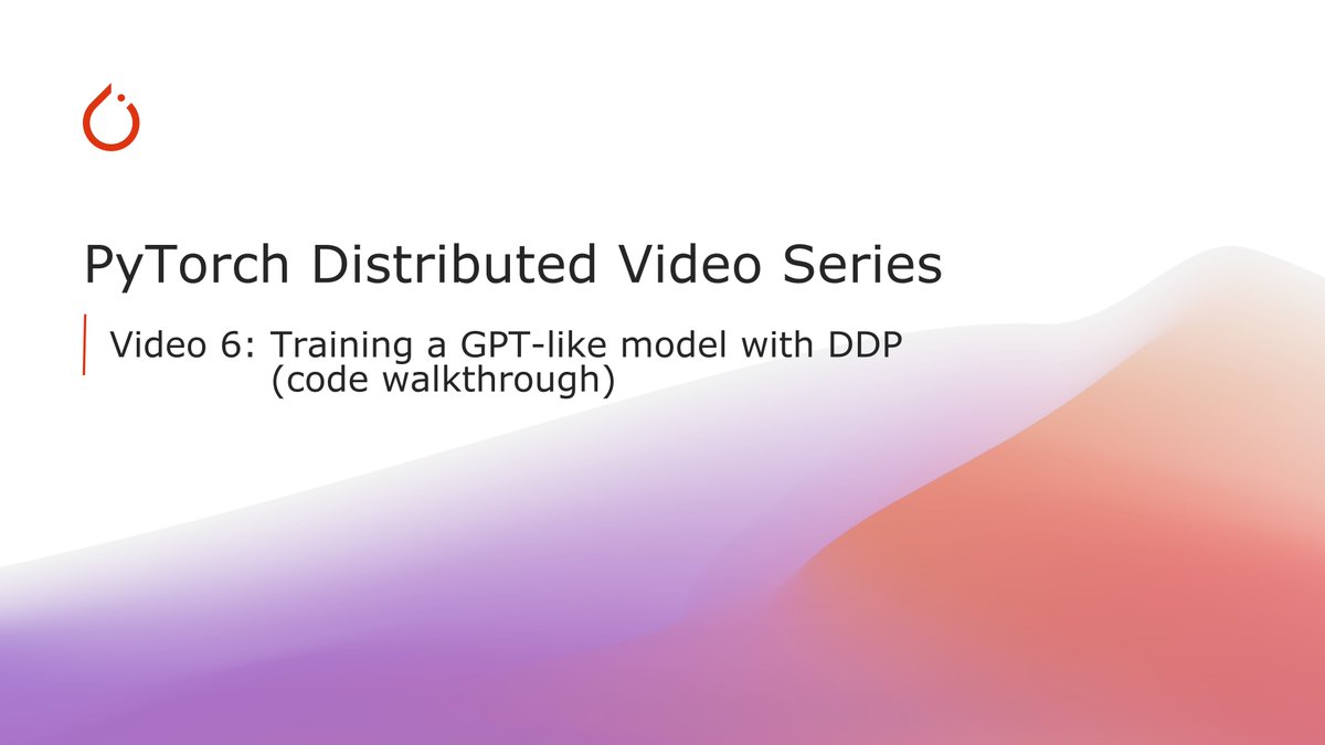 In the final video of this DDP series, we put it all together and train a GPT-like model across multiple GPUs and nodes. @subramen walks you through best practices and structuring your project for fault-tolerant distributed training: bit.ly/3ytkGHC