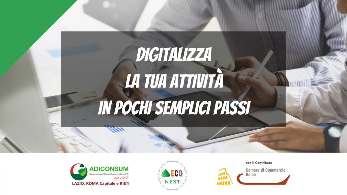 Lazio_Adiconsum's tweet photo. Gestisci un'impresa locale e vorresti ricevere alcuni consigli per fare e-commerce nel rispetto delle regole?
sul sito del progetto Eco Next troverai molte informazioni utili!
https://t.co/7Dw7f0uLPq
#ECONEXT #digitalizzazione #ecommerce #imprese #consumatori #PMI https://t.co/eFtKqaXfnb