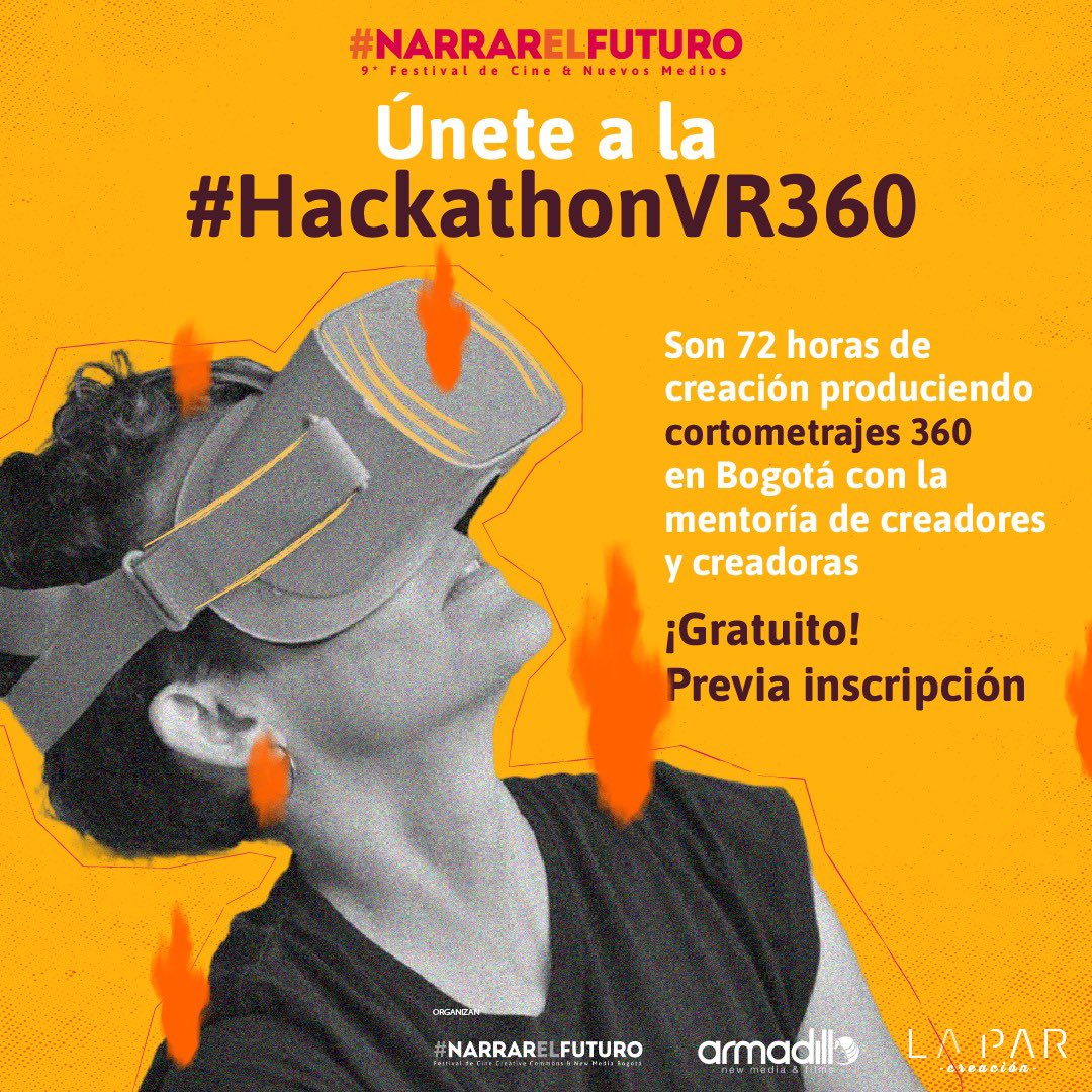 Proimagenes's tweet photo. 📢 Durante la edición 7 de #HACKATHONVR360 que se llevará a cabo del 9 al 11 de noviembre, 4 grupos de creadores tendrán la oportunidad de realizar 4 cortometrajes de vídeo 360 de forma presencial en las calles de Bogotá.
Bases en 👉 https://t.co/pRnAXkooum https://t.co/cCRMDUvb4B