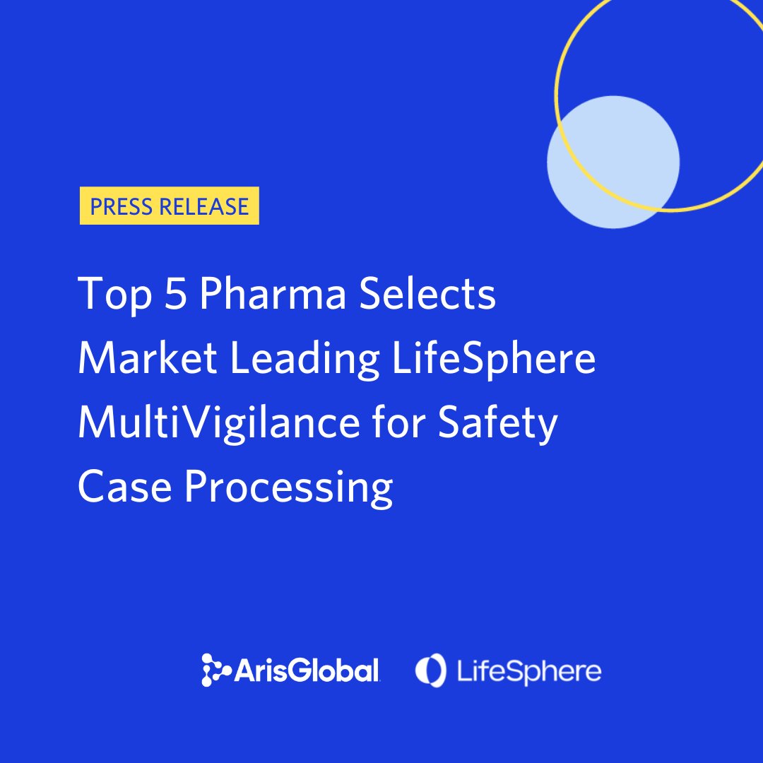 LifeSphereAG's tweet photo. A top 5 #pharmaceutical company selects LifeSphere MultiVigilance for advanced pharmacovigilance capabilities. Read our latest press release to see how this continued partnership demonstrates innovative, high-quality, and efficient R&amp;D processes:  https://t.co/EE8cn07hRm https://t.co/o4vbmmw2nB